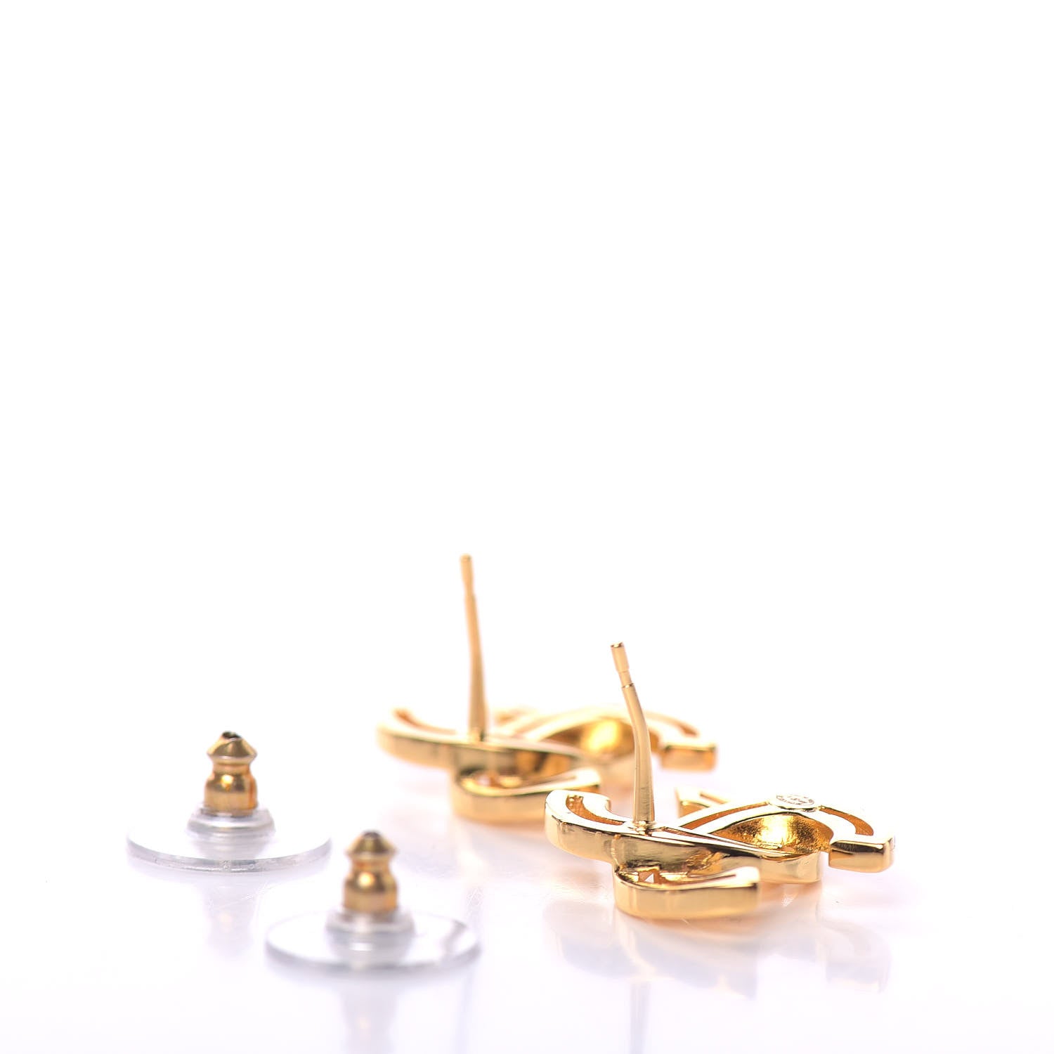 Chanel Metal Obazine CC Earrings Gold 3 of 5