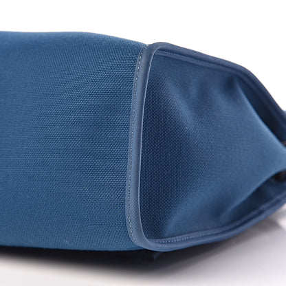 Hermes Military Toile Vache Hunter Zip 31 PM Deep Bleu 10 of 11