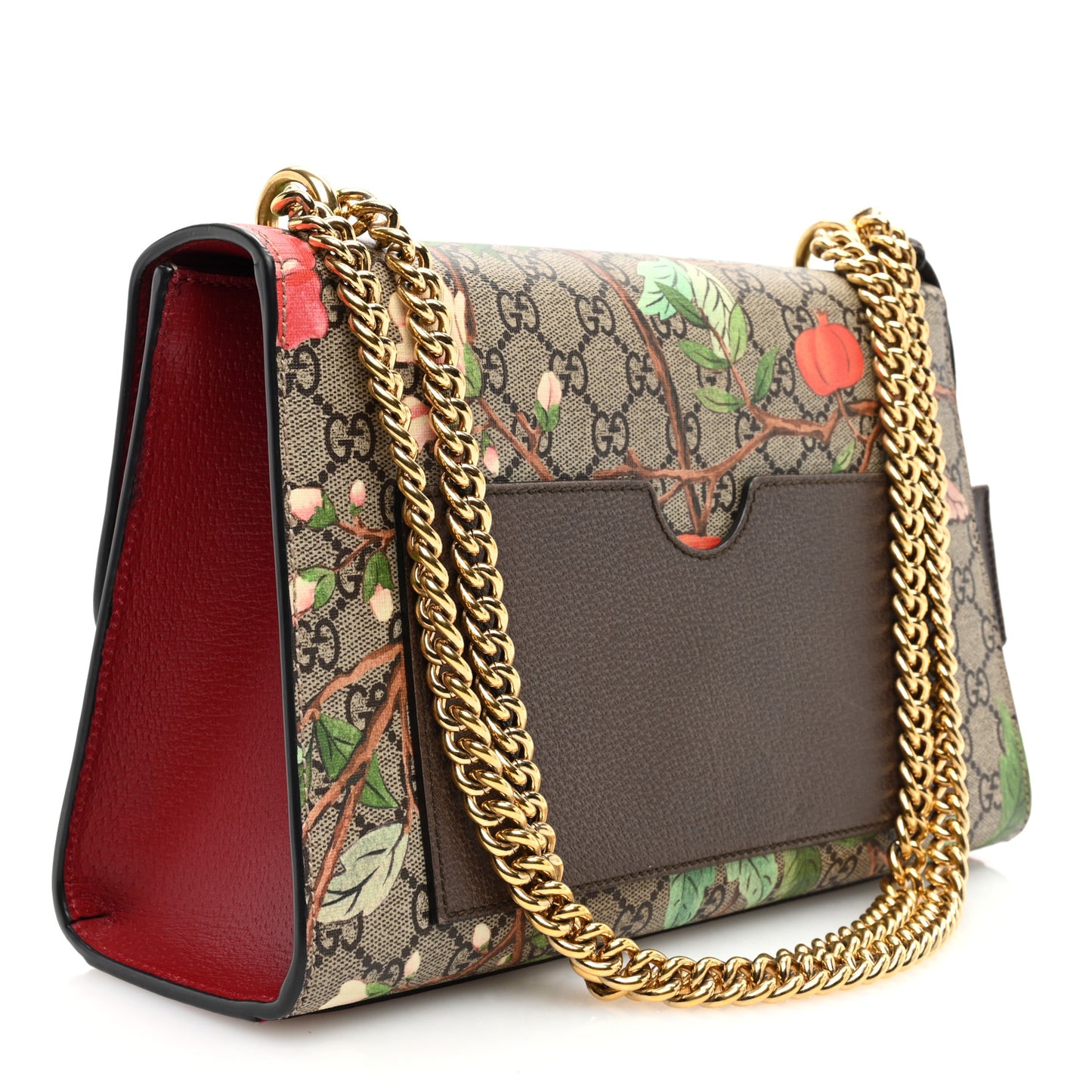 GG Supreme Monogram Tian Medium Padlock Shoulder Bag Beige Multicolor New Acero