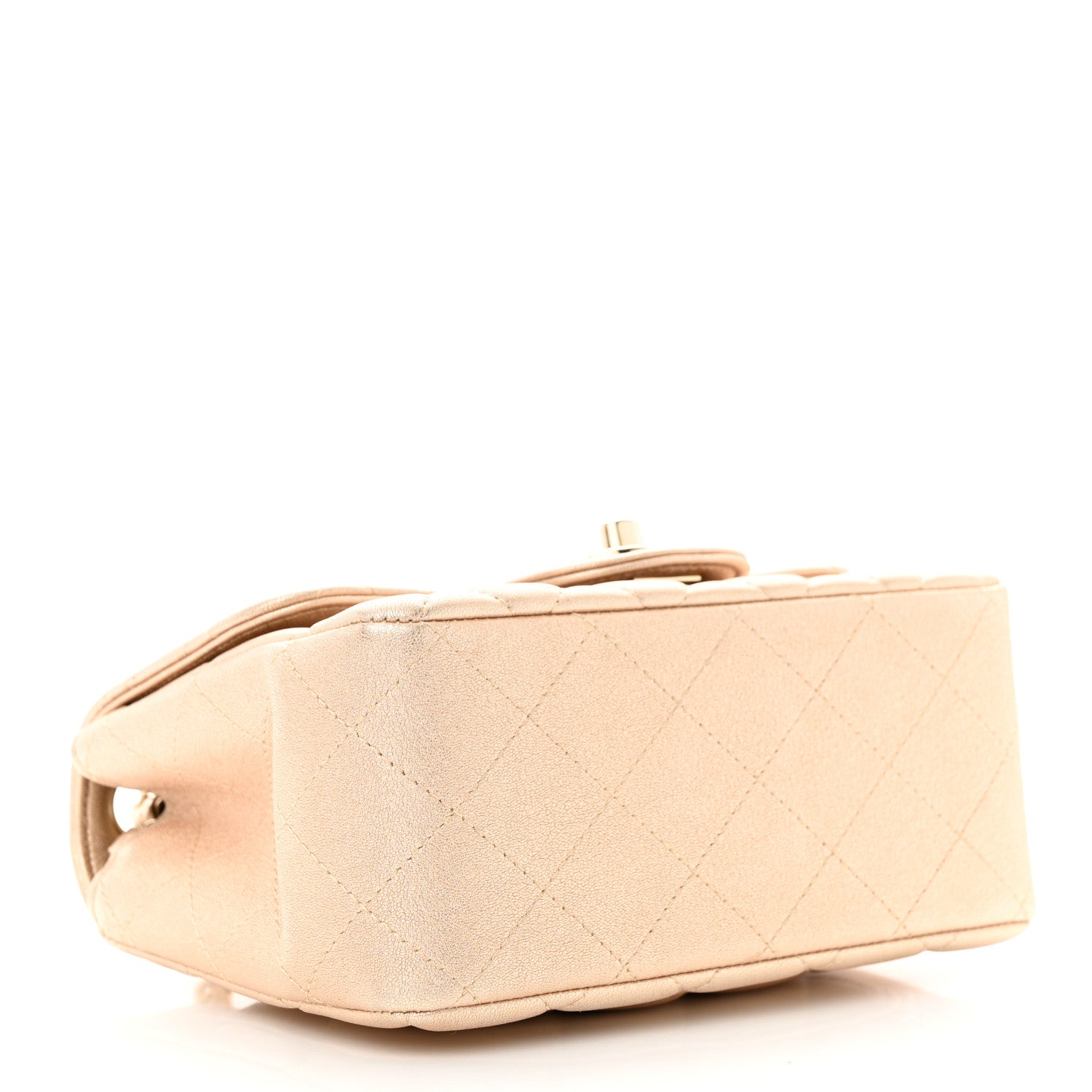 Chanel Metallic Lambskin Quilted Mini Square Flap Gold 4 of 10