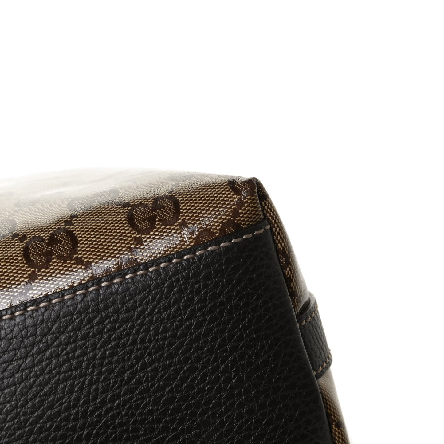 Crystal Monogram Hobo Dark Brown