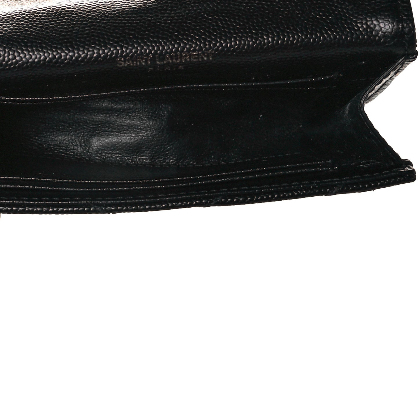 Grain De Poudre Matelasse Chevron Small Monochrome Monogram Envelope Wallet Black