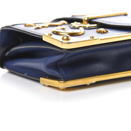 Prada City Calf Saffiano Astrology Cahier Bag Bluette Black 8 of 12