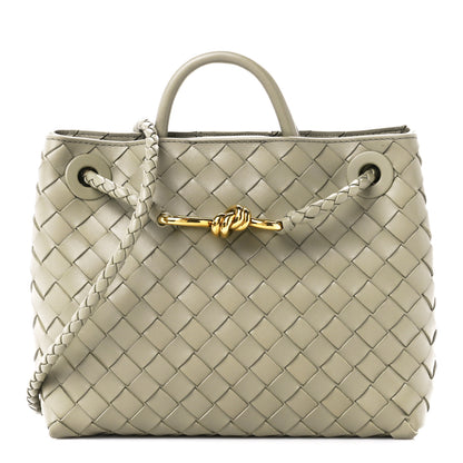Bottega Veneta Nappa Intrecciato Small Andiamo Shoulder Bag Travertine 1 of 11