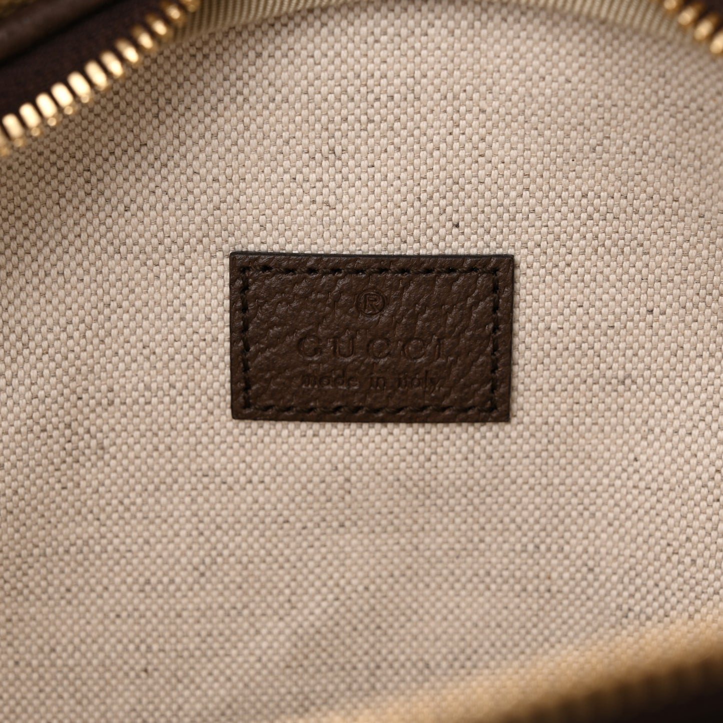 Monogram Jumbo GG Textured Dollar Calfskin Web Belt Bag Camel Ebony New Acero