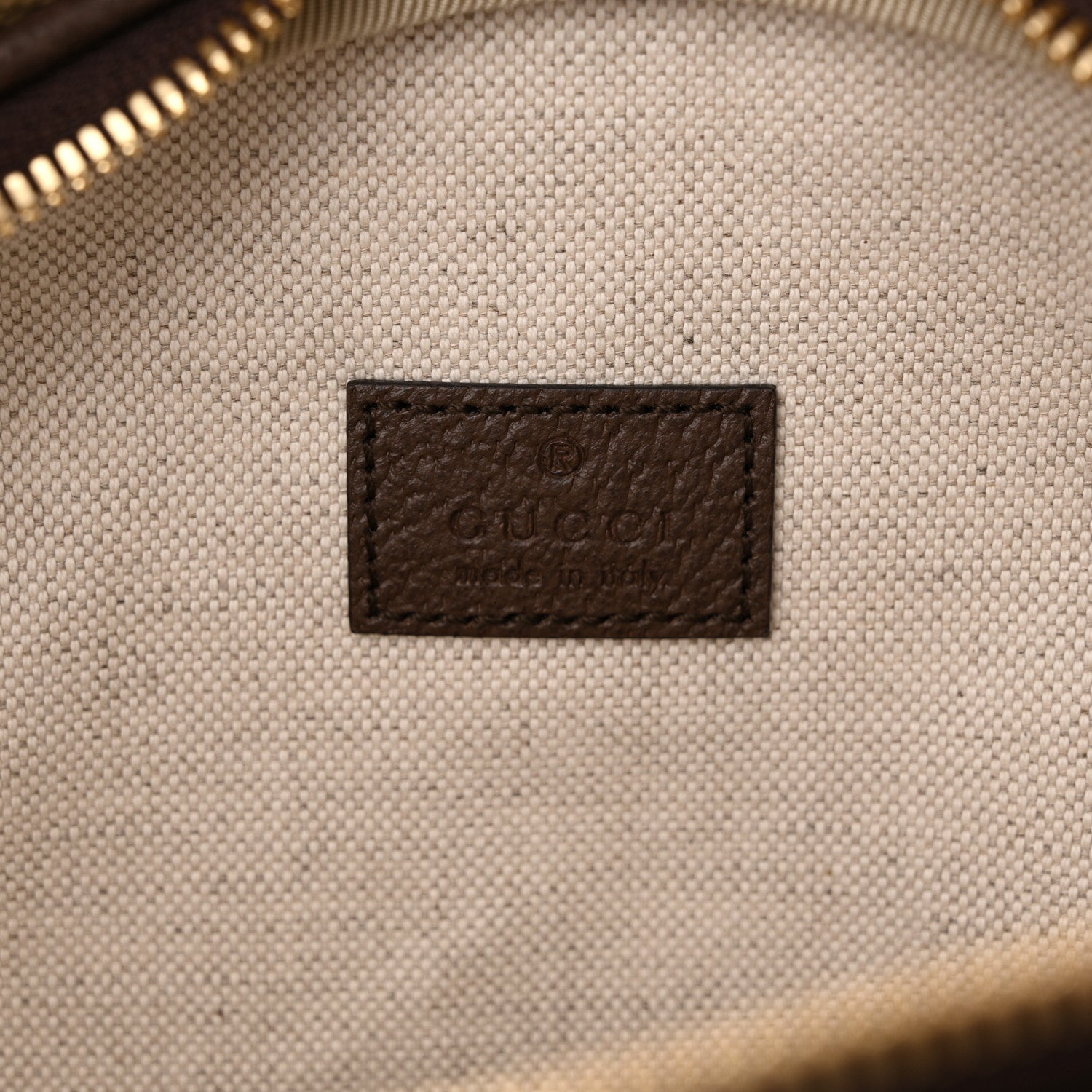 Gucci Monogram Jumbo GG Textured Dollar Calfskin Web Belt Bag Camel Ebony New Acero 6 of 11