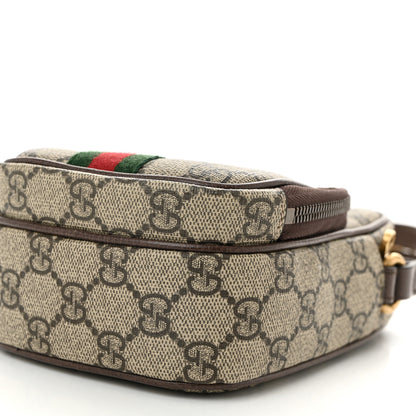 Gucci GG Supreme Monogram Web Mini Ophidia Double Zip Messenger Bag Beige New Acero 10 of 10