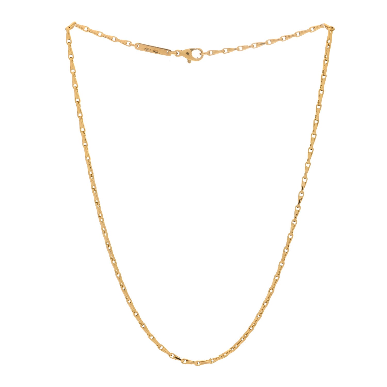Bulgari 18K Yellow Gold 2mm Chain Necklace 15.5" 3 of 5