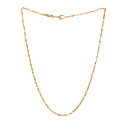 Bulgari 18K Yellow Gold 2mm Chain Necklace 15.5" 3 of 5