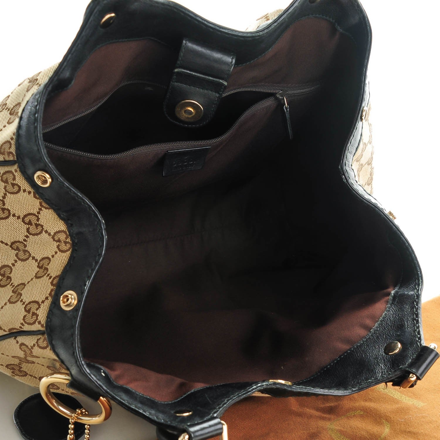 Gucci Monogram Medium Sukey Tote Beige Ebony Black 5 of 11