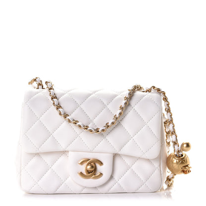 Chanel Lambskin Quilted Mini Pearl Crush Flap White 1 of 10