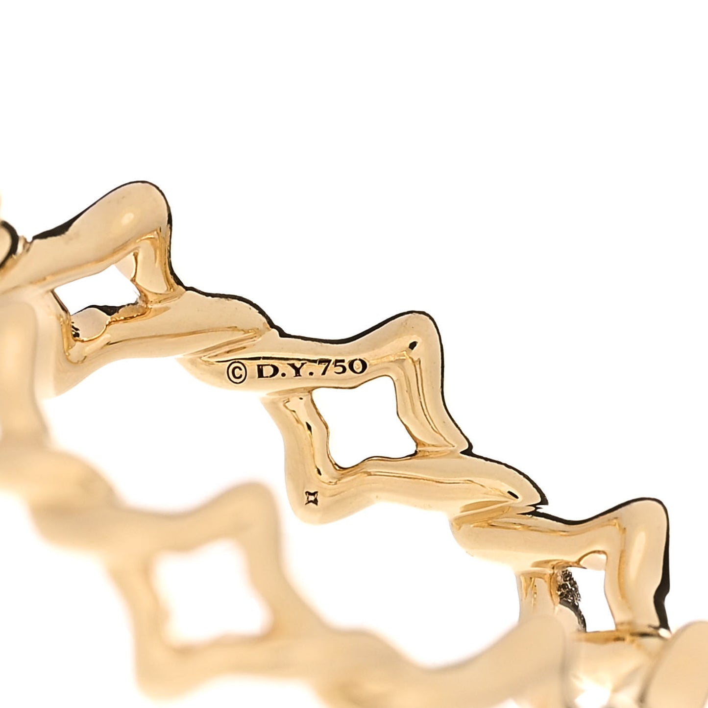 18K Yellow Gold Quatrefoil Stack Ring 57 8