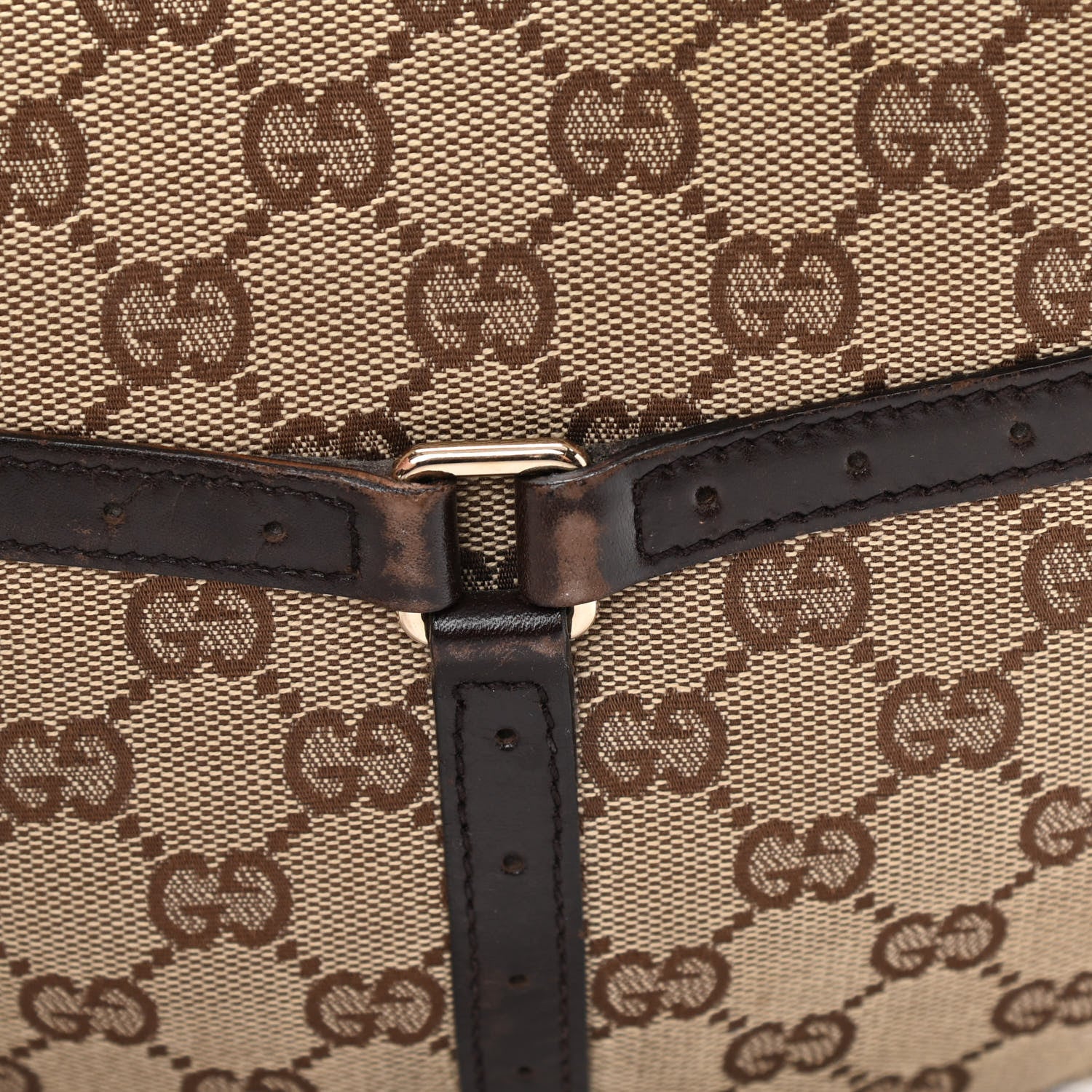Gucci Monogram Web GG Reins Hobo Brown 13 of 15