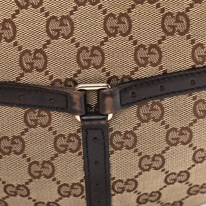 Gucci Monogram Web GG Reins Hobo Brown 13 of 15