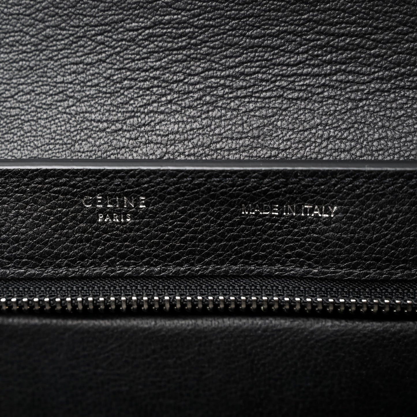 Drummed Calfskin Suede Small Trapeze Black