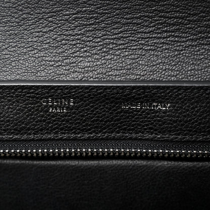 Celine Drummed Calfskin Suede Small Trapeze Black 6 of 10