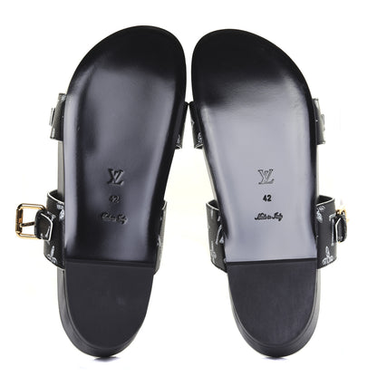 Louis Vuitton Catogram Bom Dia Flat Mule 42 Black White 6 of 11