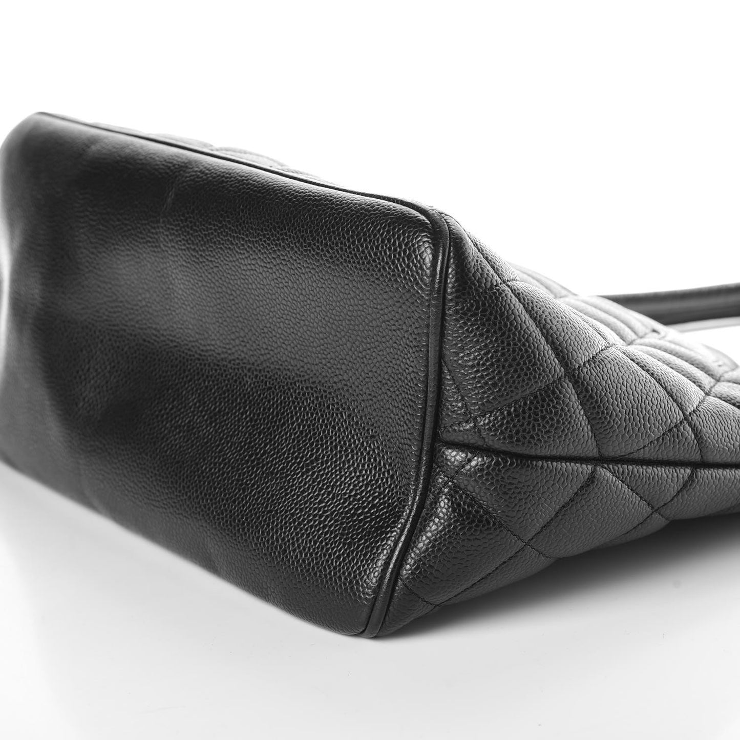 Caviar Quilted Medallion Tote Black
