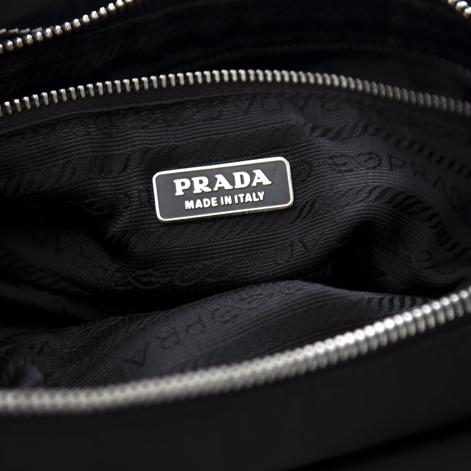 Prada Tessuto Nylon Shoulder Bag Black 5 of 9