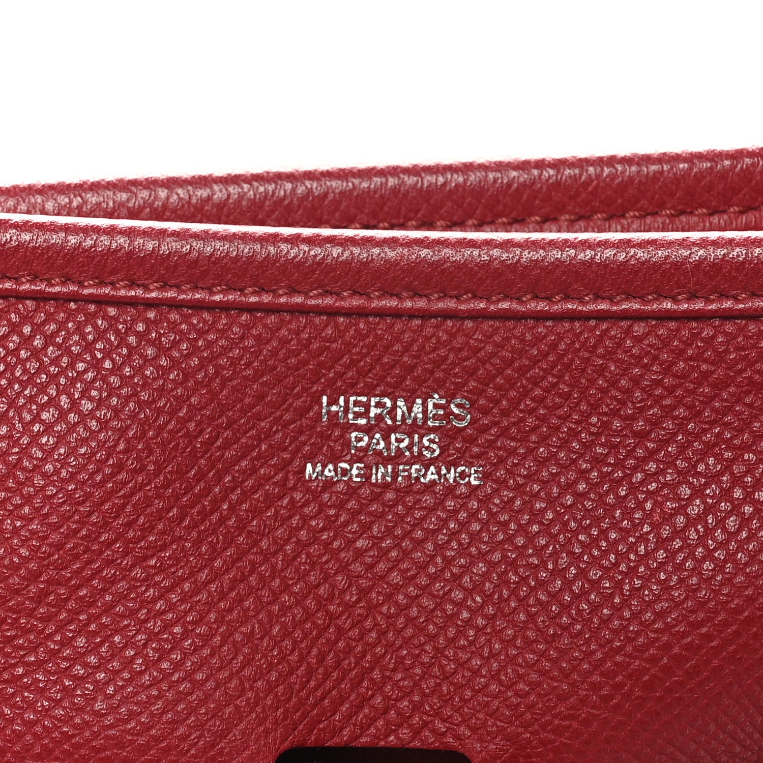Hermes Taurillon Clemence Amazone Evelyne III PM Rouge Grenat Orange 6 of 10
