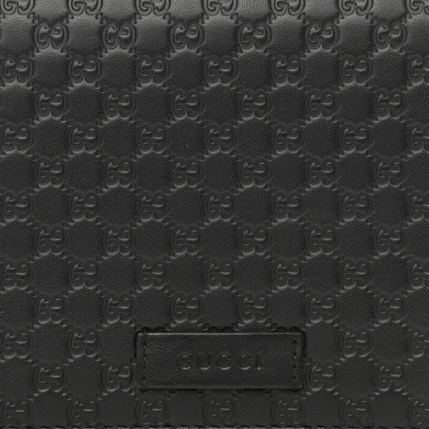 Microguccissima Crossbody Wallet Black