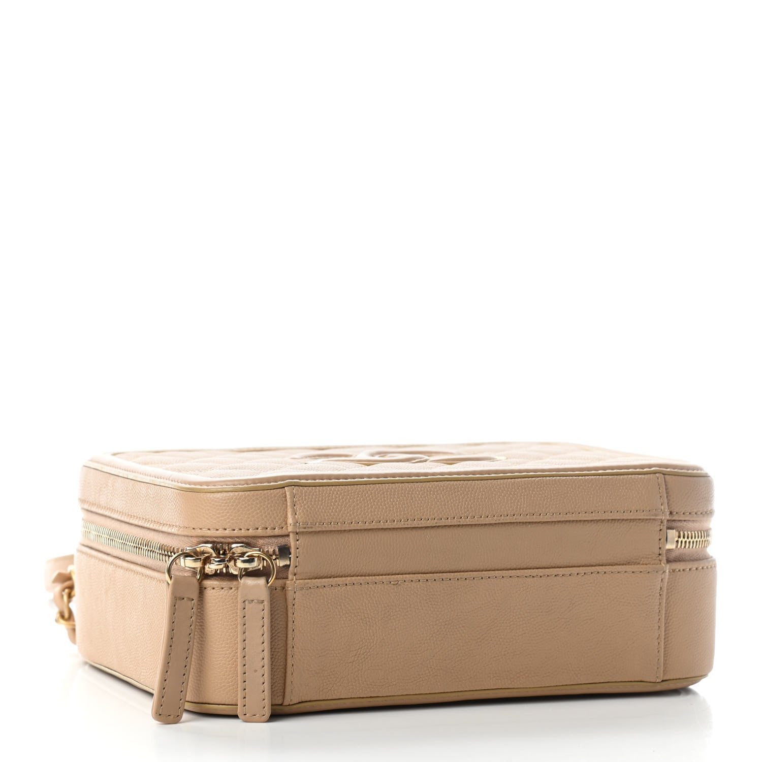 Chanel Caviar Quilted Medium CC Filigree Vanity Case Beige 4 of 9