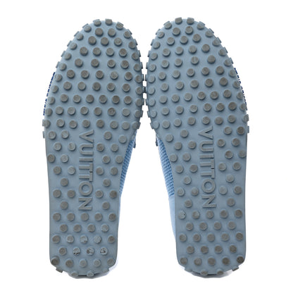 Louis Vuitton Perforated Calfskin Monogram Mens LV Racer Mocassin Loafers 6.5 Blue 5 of 13