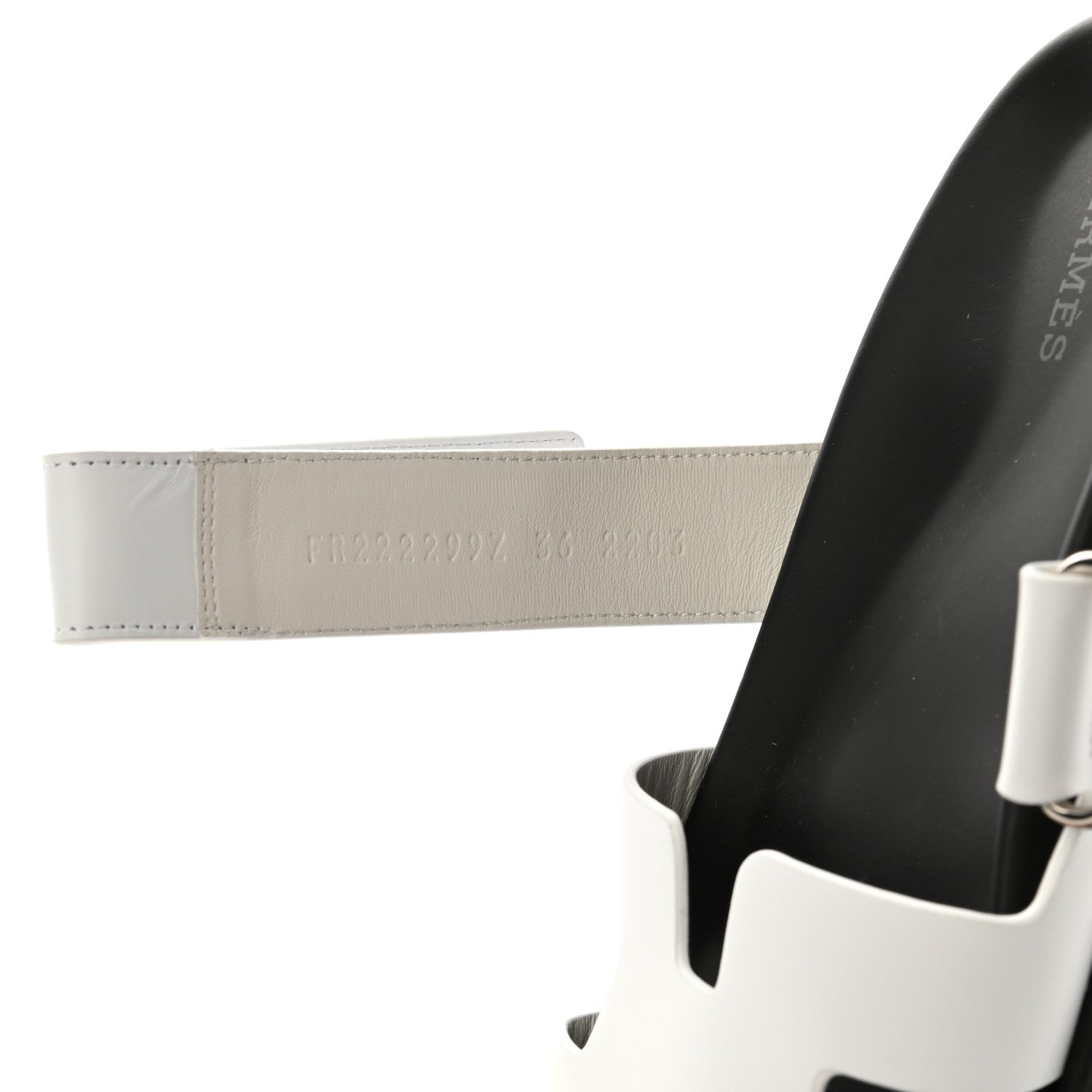 Hermes Calfskin Womens Chypre Sandals 36 White 8 of 8