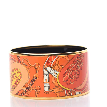 Hermes Enamel Printed Extra Wide Festival des Amazones Bracelet 65 3 of 5