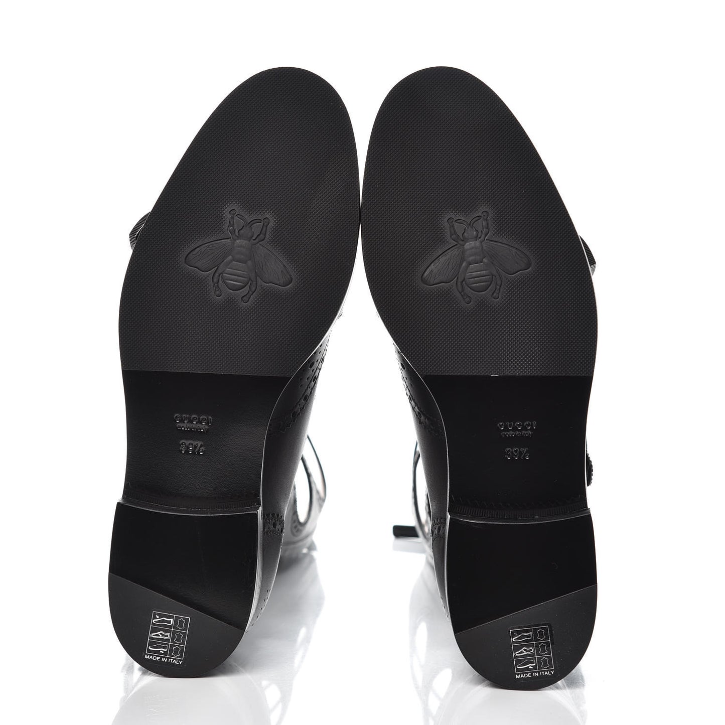 Calfskin Queercore Brogue Knee High Boots 39.5 Black