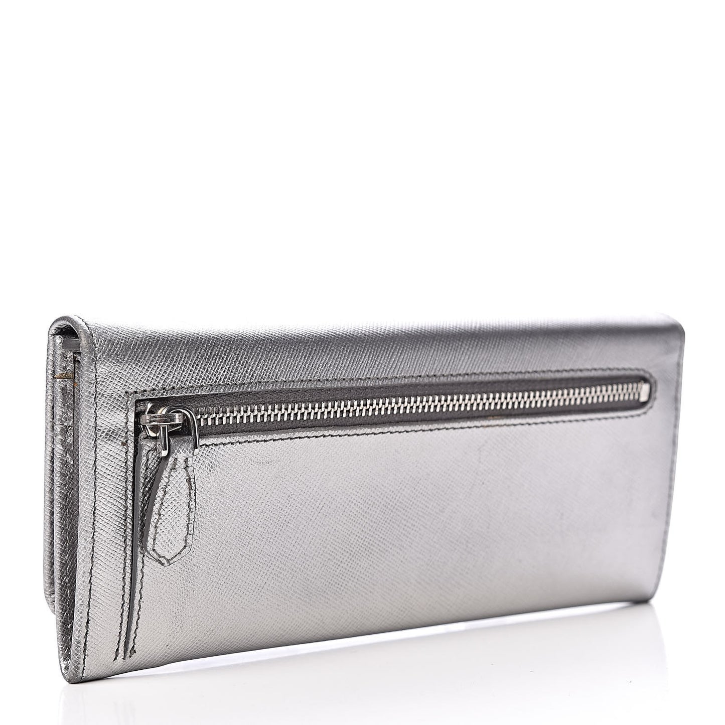 Saffiano Fiocco Bow Continental Wallet Cromo