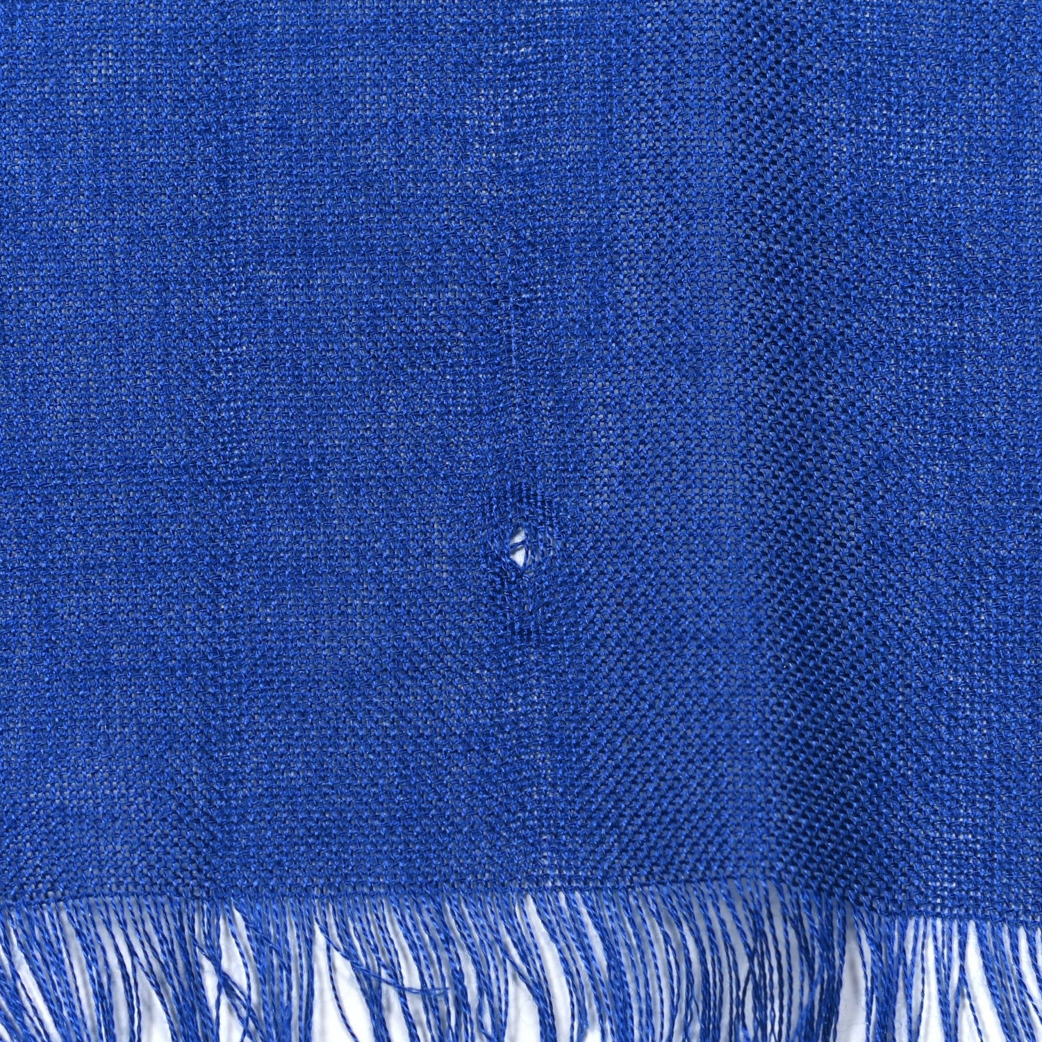 Burberry Silk Cashmere Half Mega Check Scarf Cobalt Blue 5 of 5