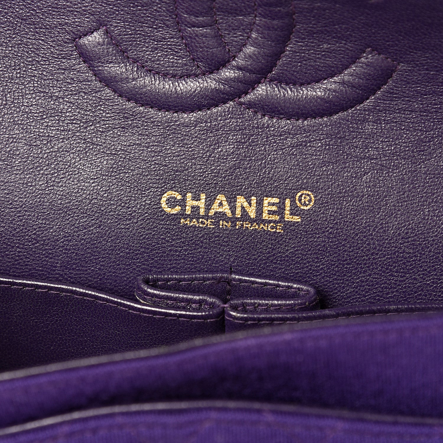 Chanel Jersey Quilted Medium Double Flap Bijoux Chain Purple 5 of 12