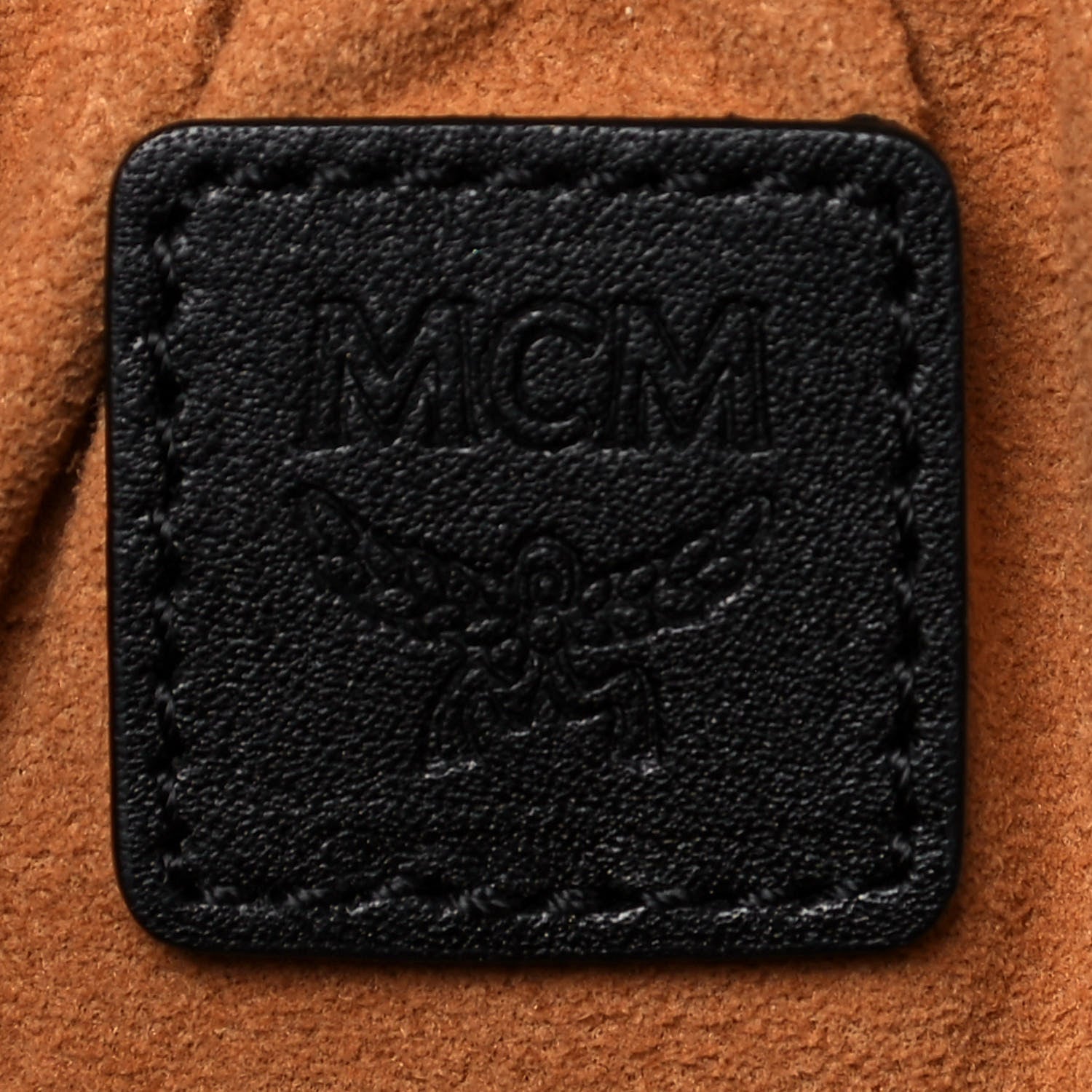 MCM Visetos Vanity Case Cognac Black 6 of 12