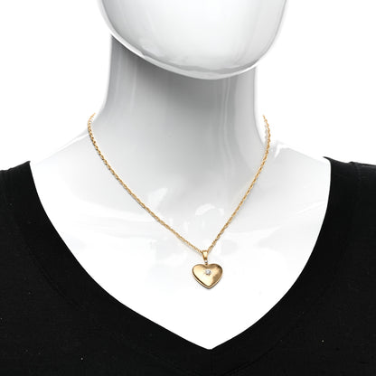 Buccellati 18K Yellow White Gold Diamond Macri Heart Necklace 2 of 4