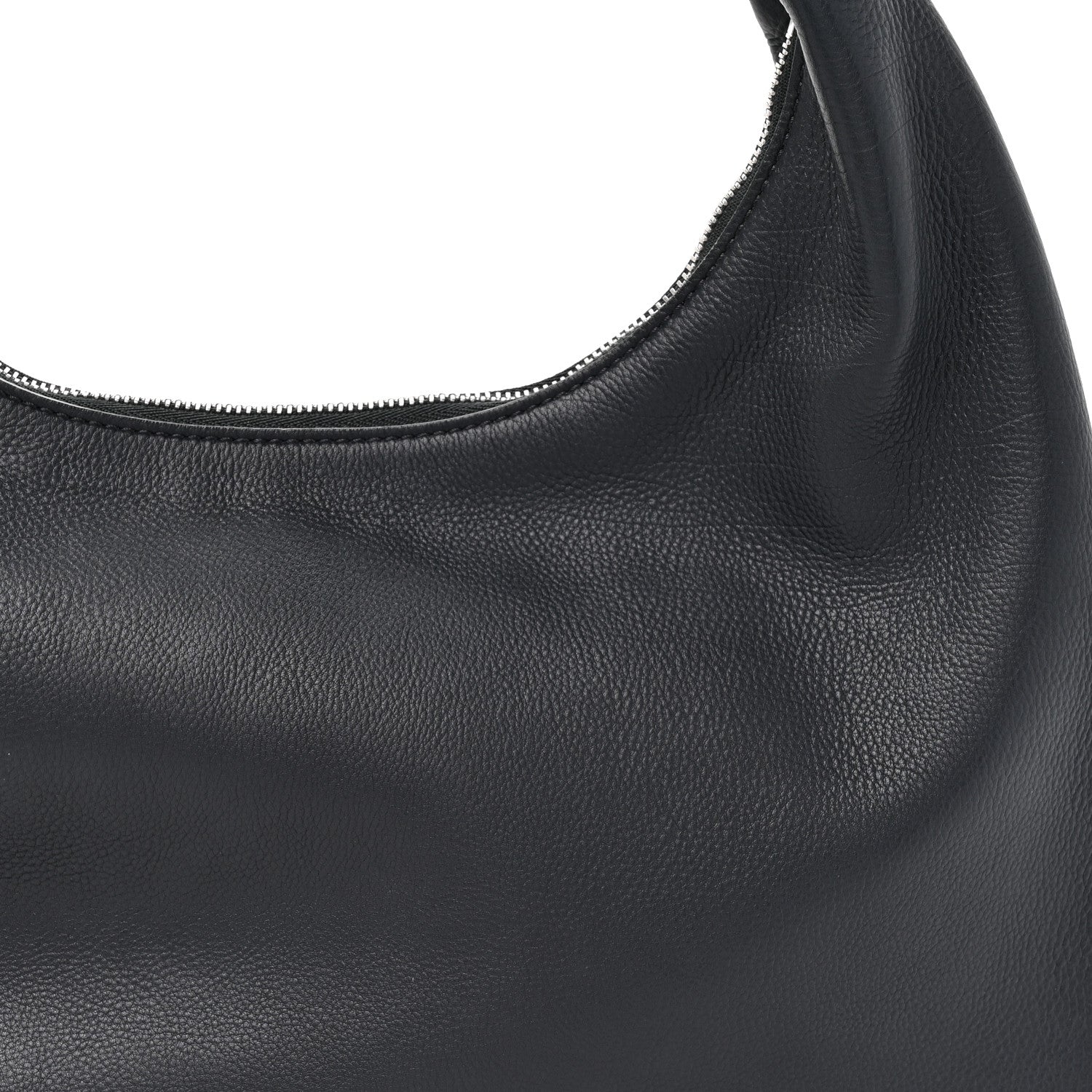 The Row Grained Calfskin Small Everyday Shoulder Bag Midnight 7 of 9