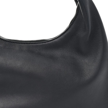 The Row Grained Calfskin Small Everyday Shoulder Bag Midnight 7 of 9