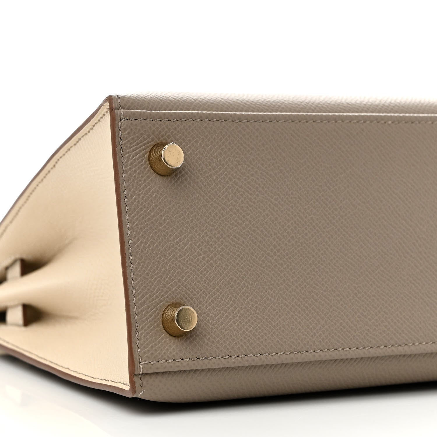 Hermes Epsom Bi-Color Horseshoe Kelly Sellier 25 Gris Asphalte Craie 9 of 11