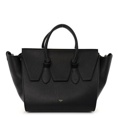 Celine Crisped Calfskin Medium Tie Knot Tote Black 1 of 11