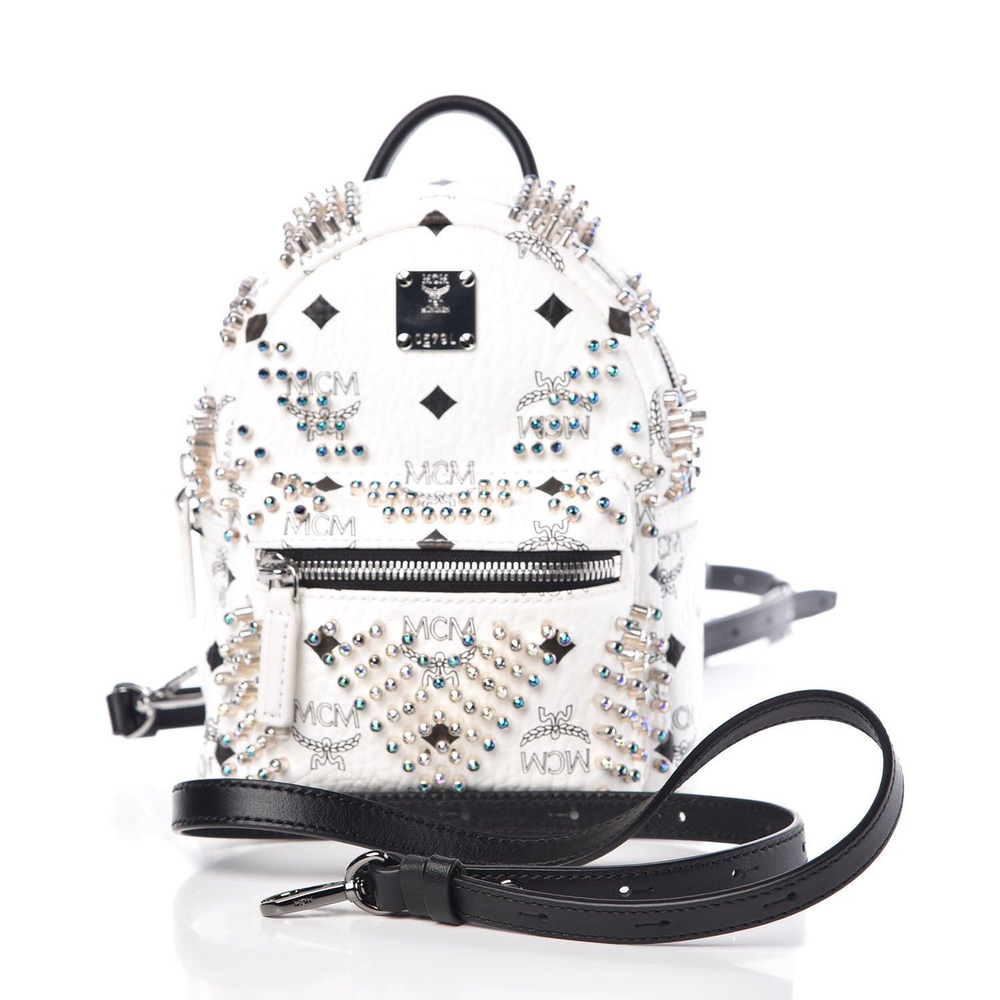 Visetos Stud Mini Stark Backpack White