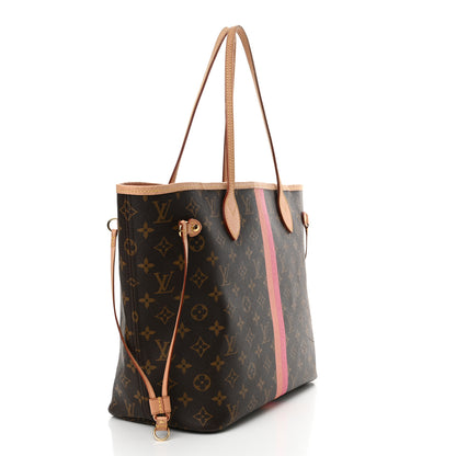 Louis Vuitton Monogram My LV Heritage Neverfull MM Fuchsia Orange 4 of 14