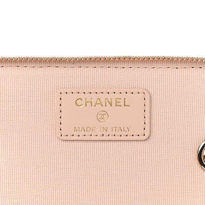 Chanel Caviar Quilted Small Vanity Case With Chain Light Beige 6 of 9