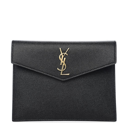 Saint Laurent Grain De Poudre Uptown Baby Pouch Black 1 of 7