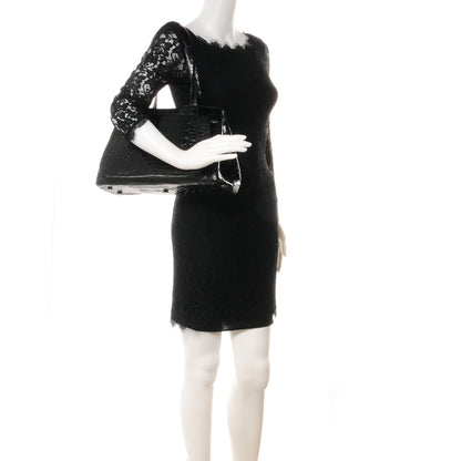Nancy Gonzalez Crocodile Satchel Black 2 of 7