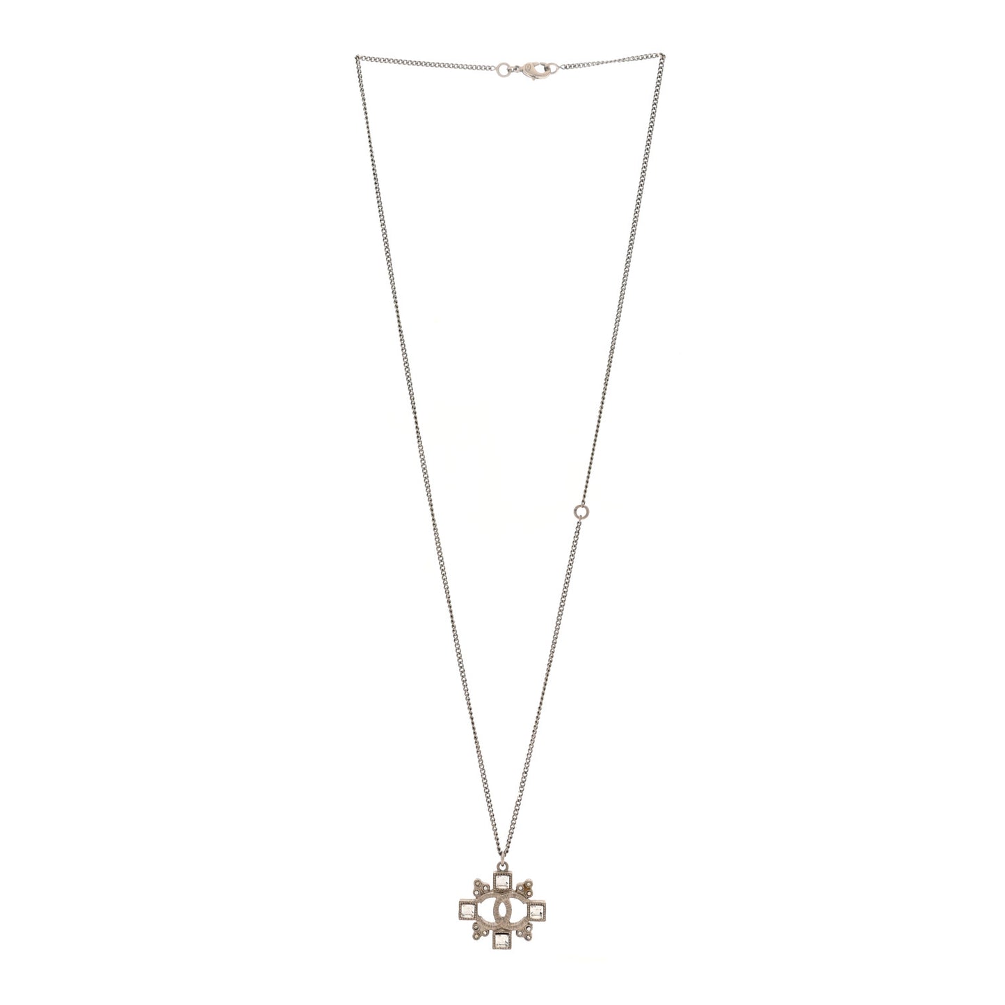 Crystal Strass Necklace Silver
