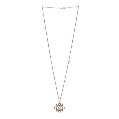 Chanel Crystal Strass Necklace Silver 3 of 5