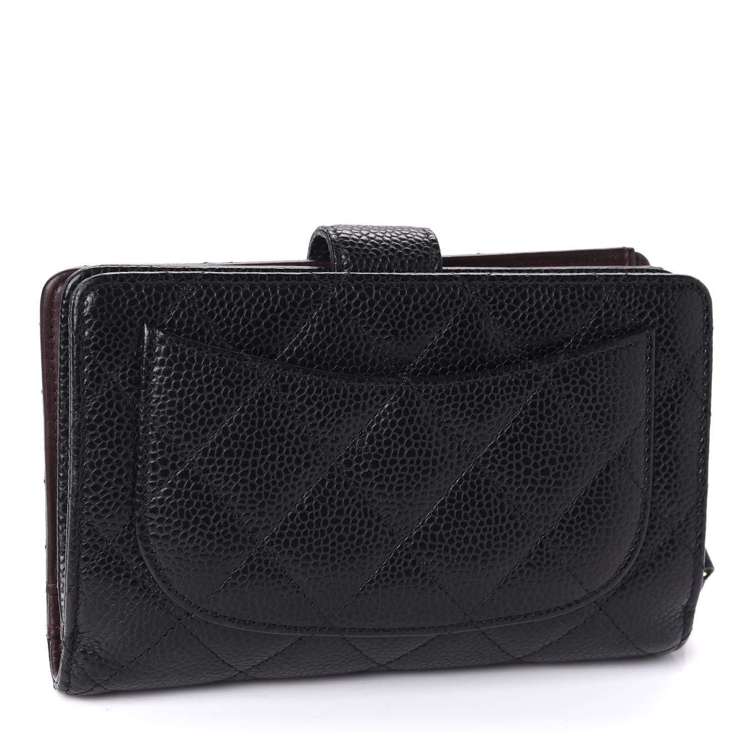 Chanel Caviar Quilted Zipped Pocket Wallet Black 3 of 9