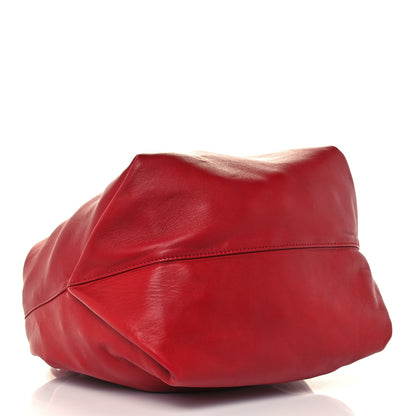 Saint Laurent Lambskin Teddy Drawstring Bag Eros Red 4 of 11