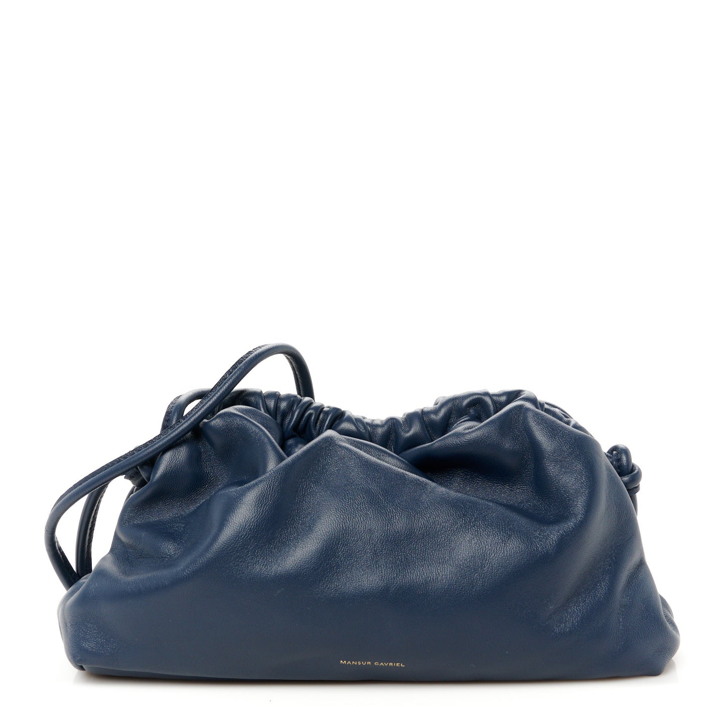 Lambskin Mini Cloud Clutch  Blue