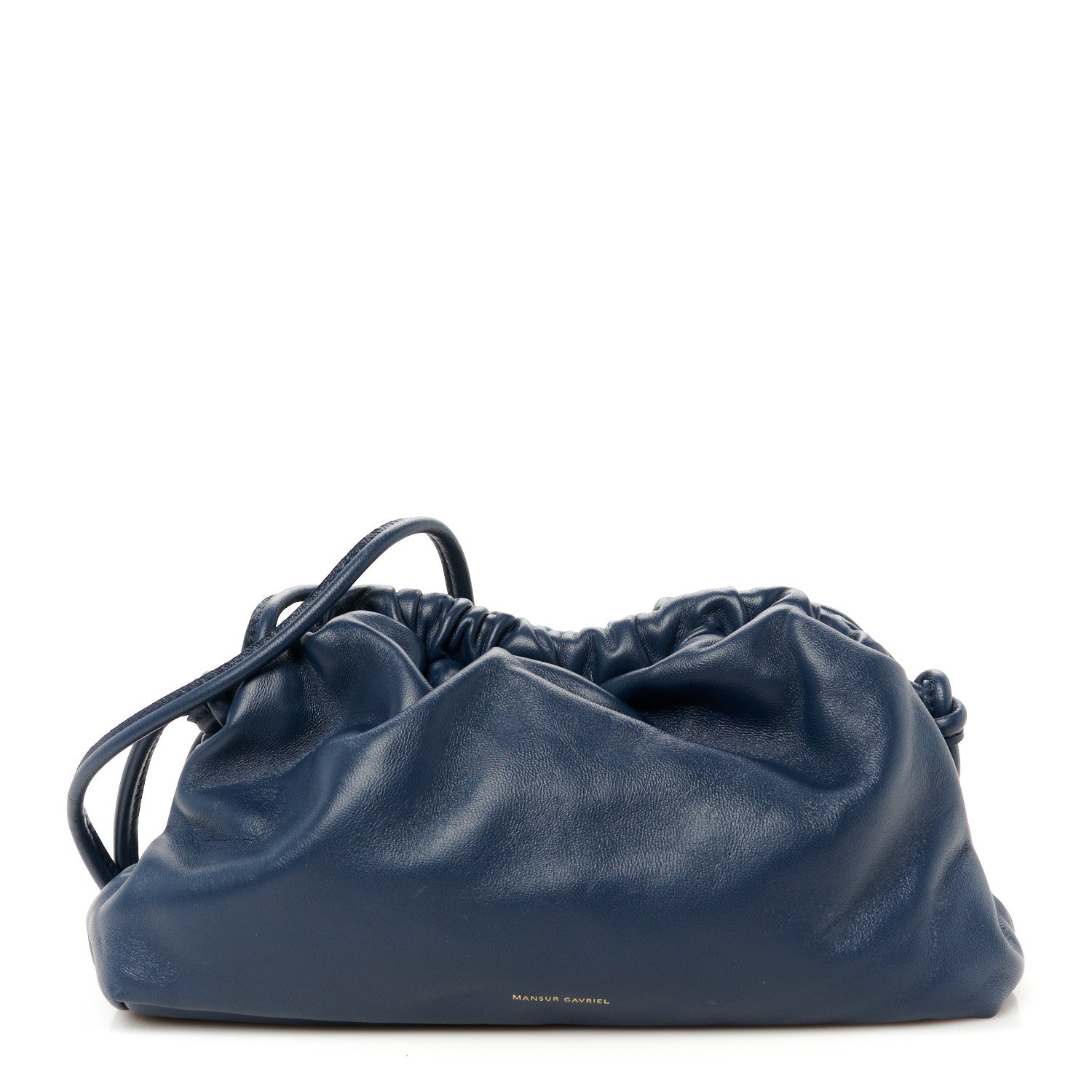 Mansur Gavriel Lambskin Mini Cloud Clutch  Blue 1 of 10